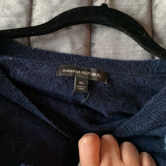 Blue Sweater with Pom Pom Fur Balls - Picture 3 of 4